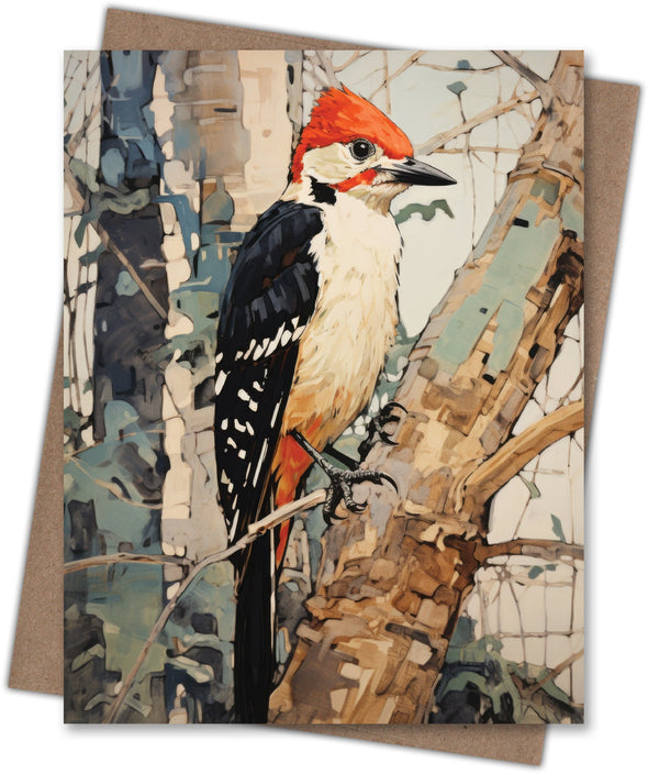 Woodpecker Blank Notecard