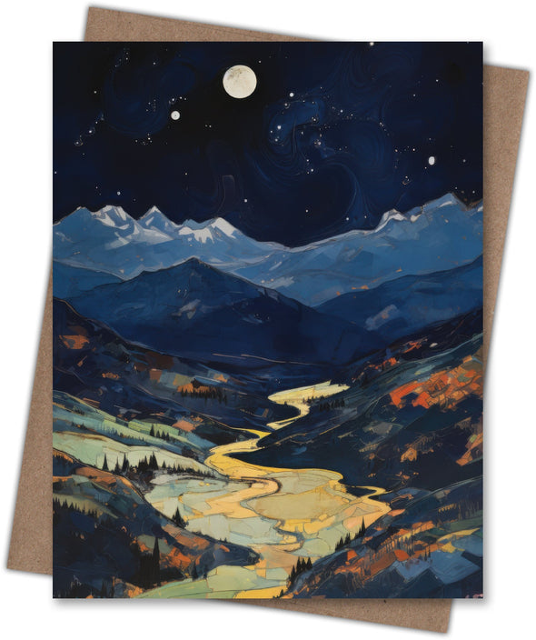 Mountain Starlight Blank Notecard