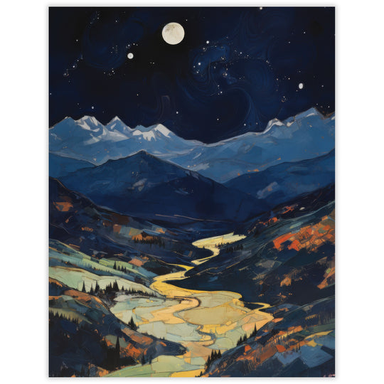 Mountain Starlight Blank Notecard