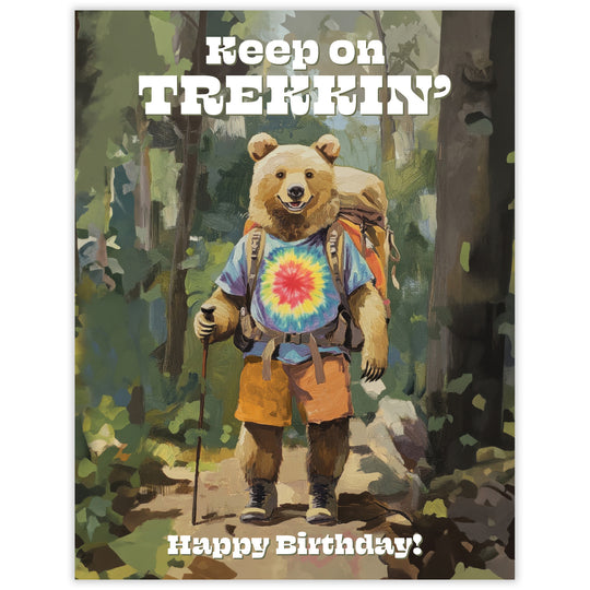 Keep on Trekking Birthday - Recycled Birthday Card for Hikers