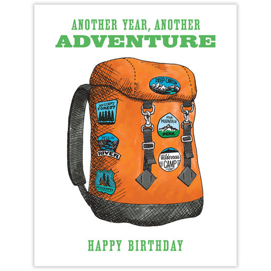Backpack Adventure - Recycled Birthday Card for Hikers