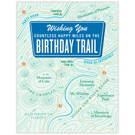 Birthday Trail - Recycled Birthday Card for Hikers