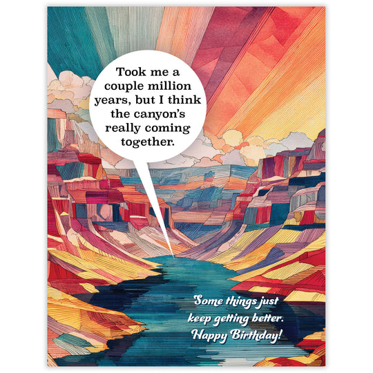 Ancient River - Recycled Birthday Card for Paddlers