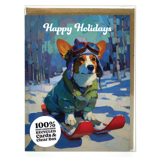 Sled Dogs - Recycled Holiday Cards Box Set for Dog Lovers