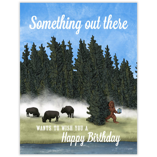 Sasquatch - Recycled Birthday Card for Outdoor Adventurers