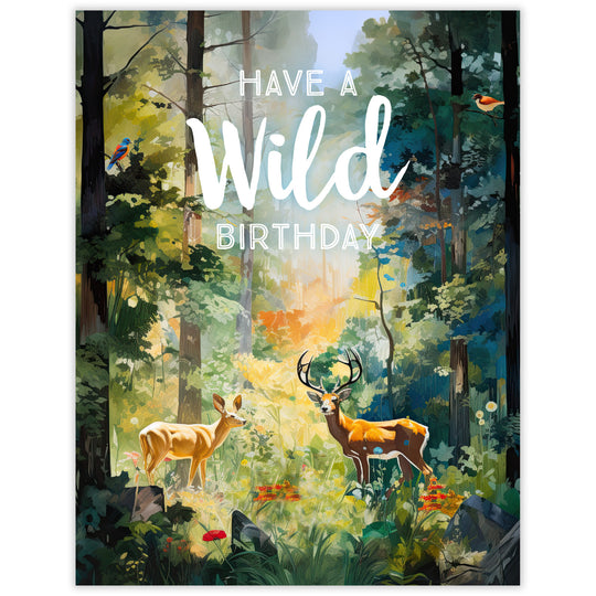 Wild Birthday - Recycled Birthday Card for Outdoor Adventurers