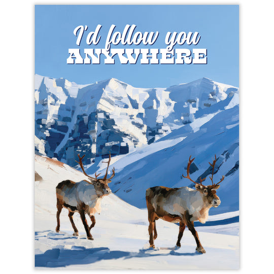 Follow You Anywhere - Recycled Love Card for Wildlife Lovers