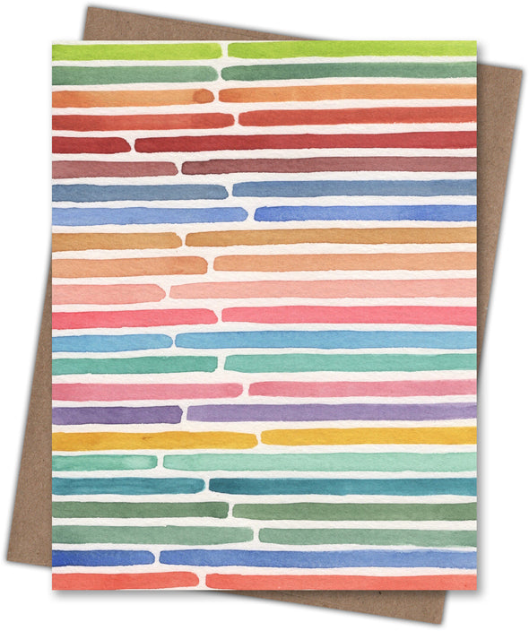 Rainbow Stripes Notecard