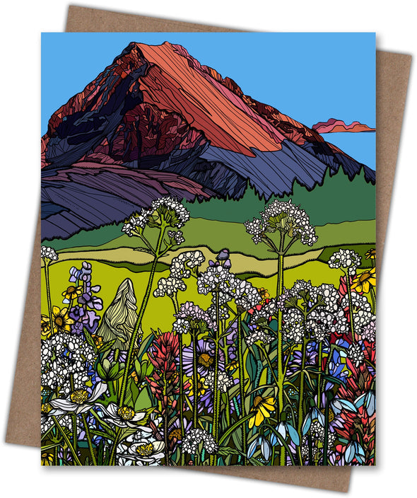 Wedge Wildflower Blank Notecard