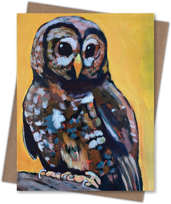 Spotted Owl Blank Notecard