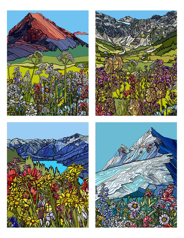 Alpine Wildflowers Notecards Box Set