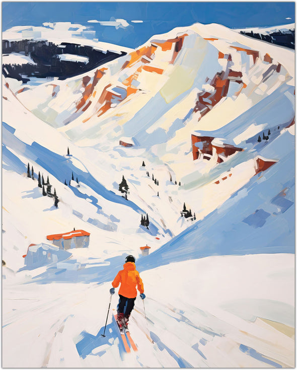 Into the Valley Ski Art Print