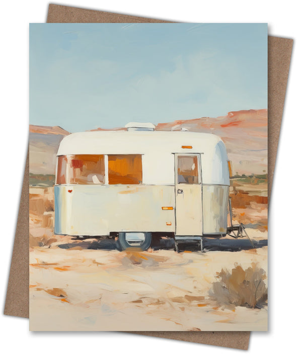 Vintage Desert Camper Notecard