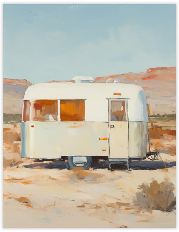 Vintage Desert Camper Notecard