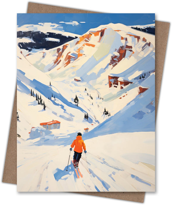 Into the Valley Ski Notecard