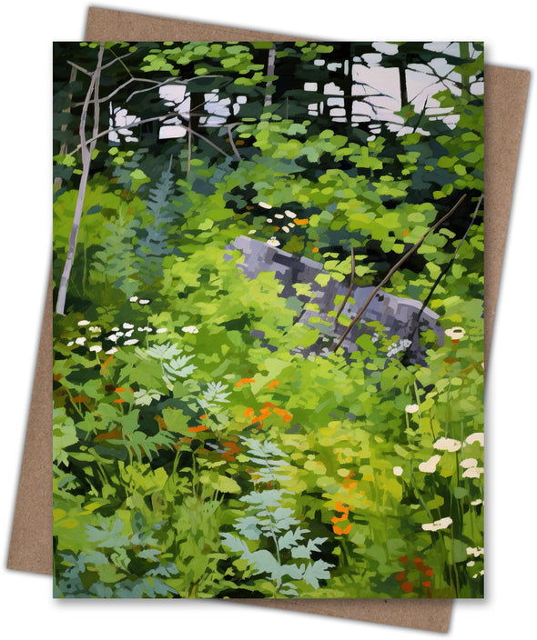 Into the Forest Rocks Notecard